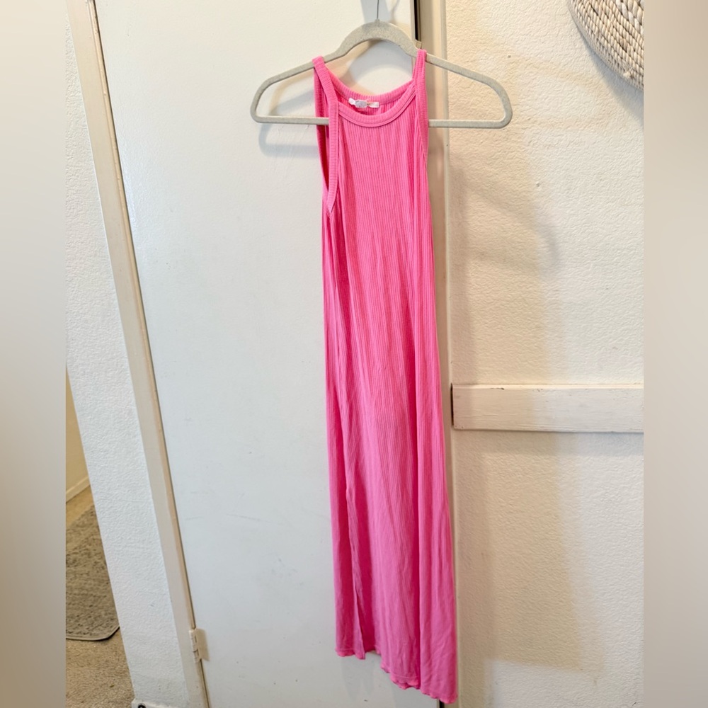 O’NEILL - LAGOON SOLID RIB KNIT MIDI DRESS pink size small - Picture 8 of 12